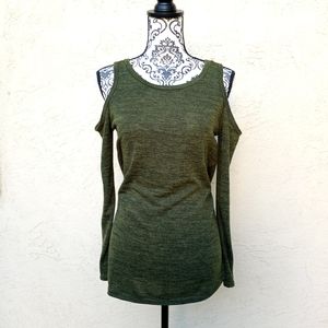 Long Sleeve Cold Shoulder Top